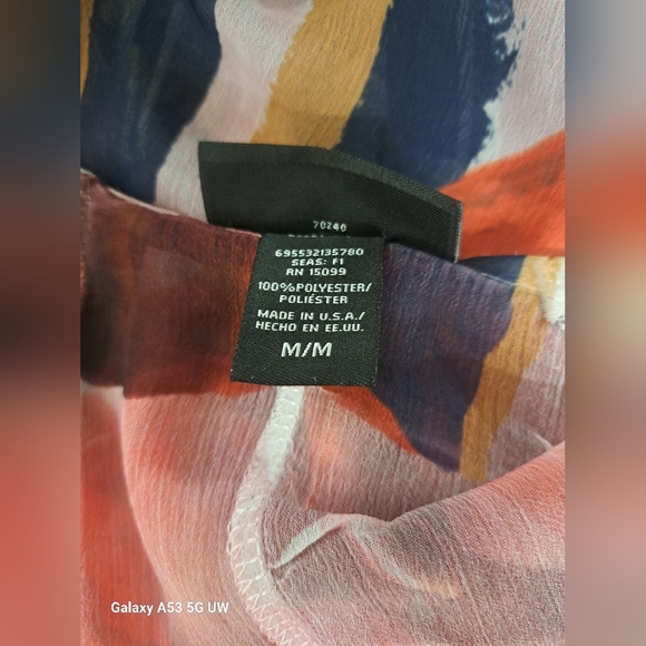 Apostrophe M Sheer Top Bat Sleeve Bold Floral - Picture 5 of 6